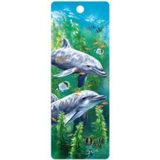 Obrázek z Záložka 3D 15,5x5,7cm - dva delfíni (25) 